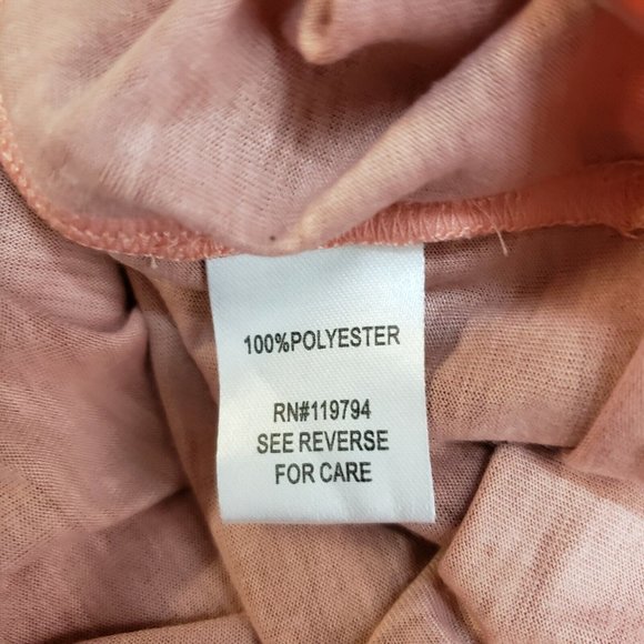 Unity Beach Womens Top Sz XL Orange Butterfly Scoop Neck - Picture 4 of 5